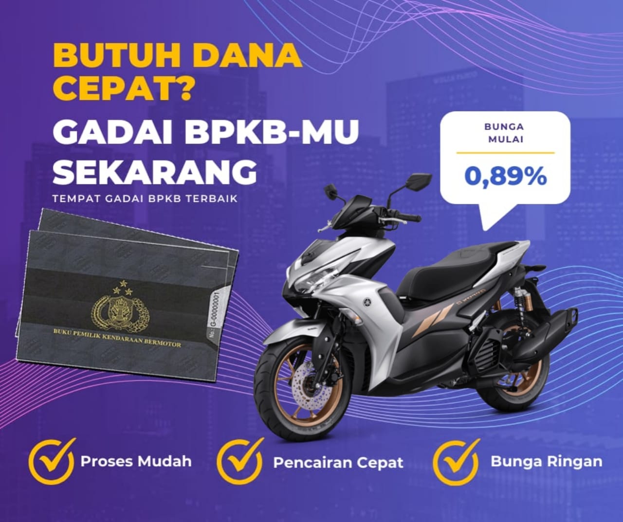 Kredit Jaminan Bpkb Motor Yamaha Aerox 155 Vvar Dapat Dana Berapa? Seperti Ini Simulasinya